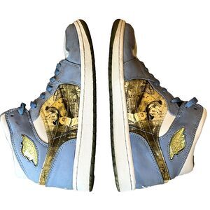 Nike Jordan 1 Retro Alpha White University Blue Basketball Sneakers Mens 10 2007